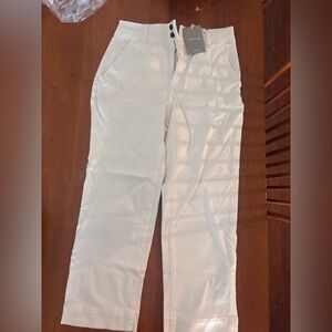 Everlane Organic Cotton Trousers in Off-White